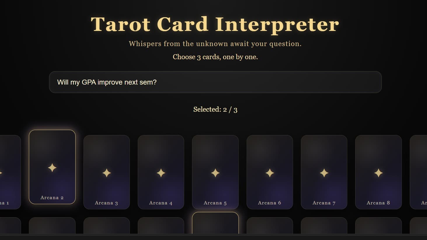 Tarot Card Interpreter screenshot 1