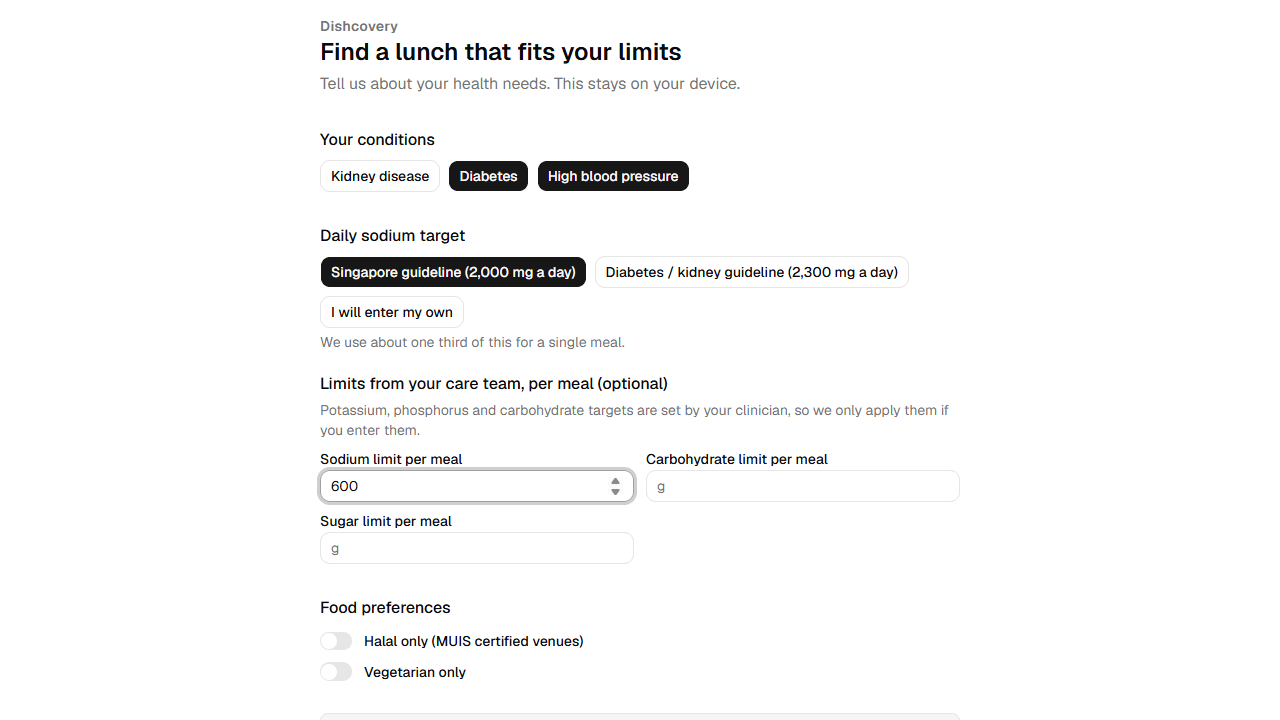 Dishcovery screenshot 1