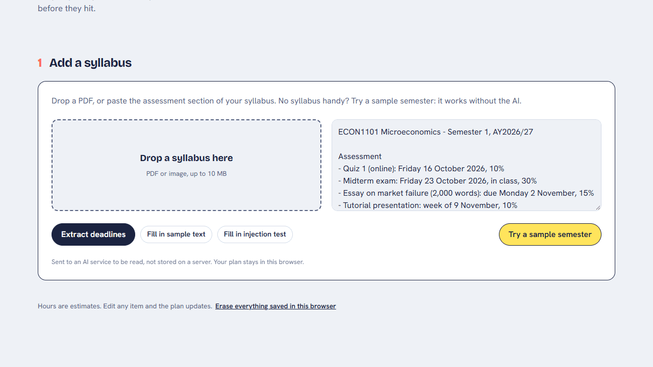 Syllabuddy screenshot 1